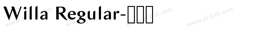 Willa Regular字体转换 Willa Regular字体转换